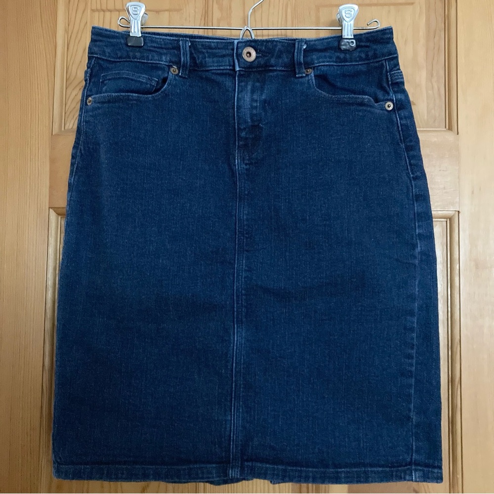 Lands’ End Blue Denim Skirt, Size: 4